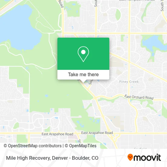 Mile High Recovery map