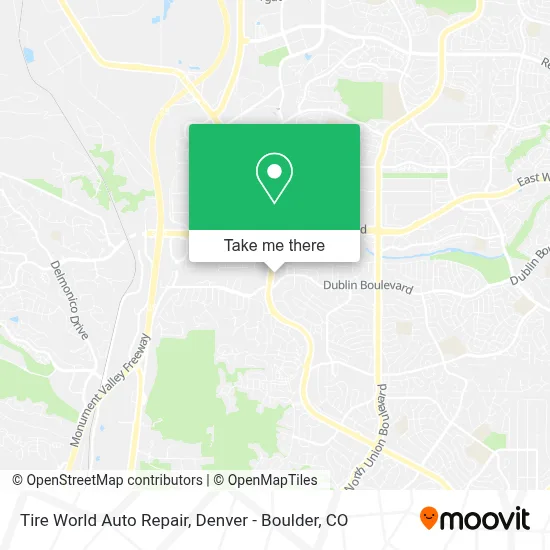 Tire World Auto Repair map