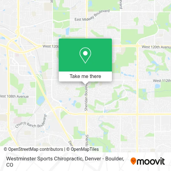 Westminster Sports Chiropractic map