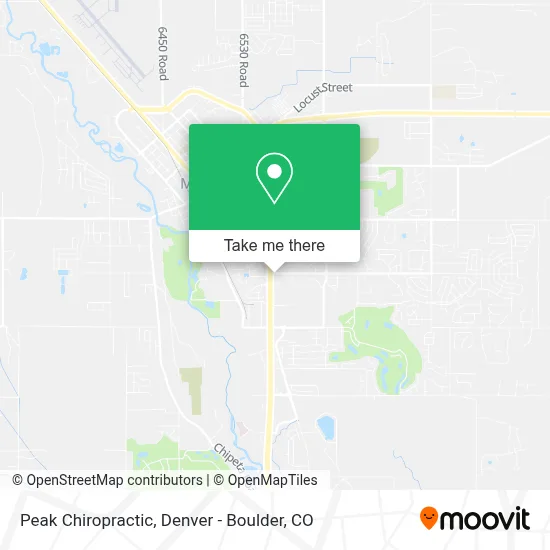 Peak Chiropractic map