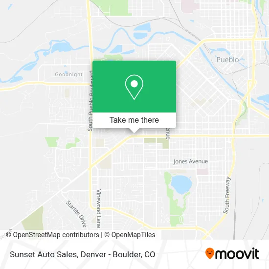 Sunset Auto Sales map