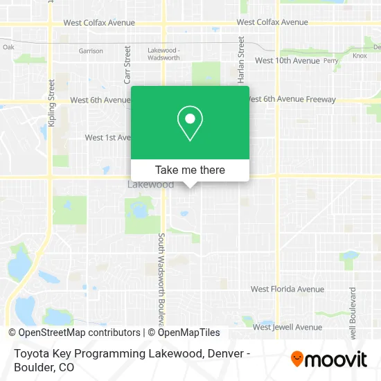 Toyota Key Programming Lakewood map