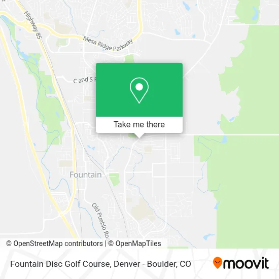 Fountain Disc Golf Course map
