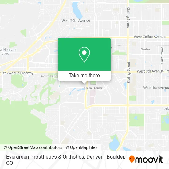 Evergreen Prosthetics & Orthotics map