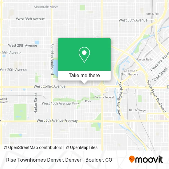 Rise Townhomes Denver map