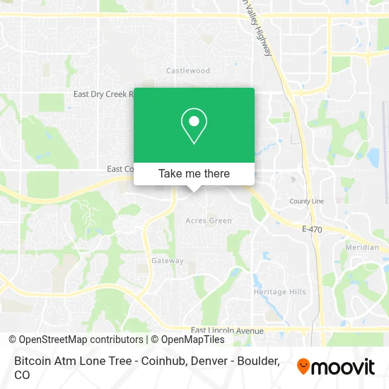 Bitcoin Atm Lone Tree - Coinhub map