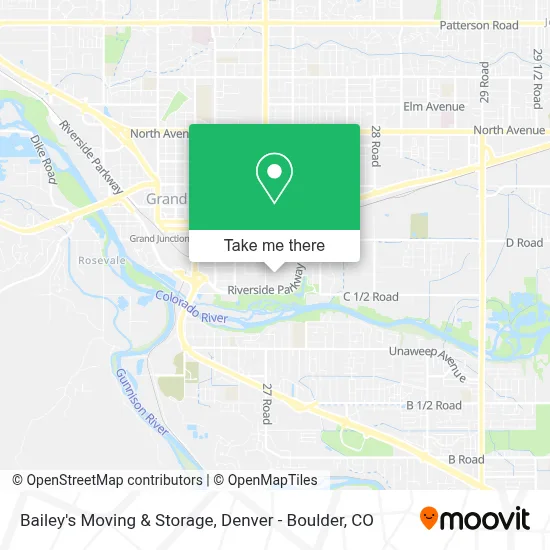 Bailey's Moving & Storage map