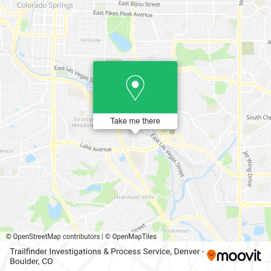Trailfinder Investigations & Process Service map