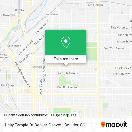 Unity Temple Of Denver map