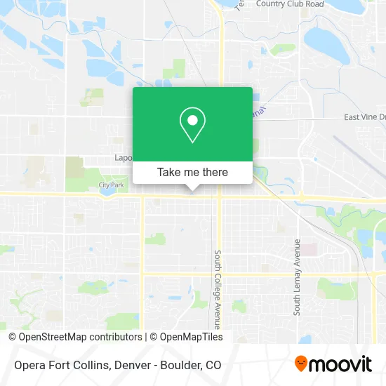 Opera Fort Collins map