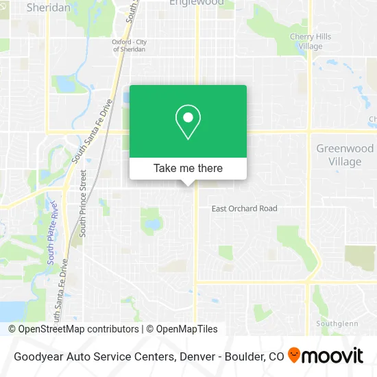 Goodyear Auto Service Centers map