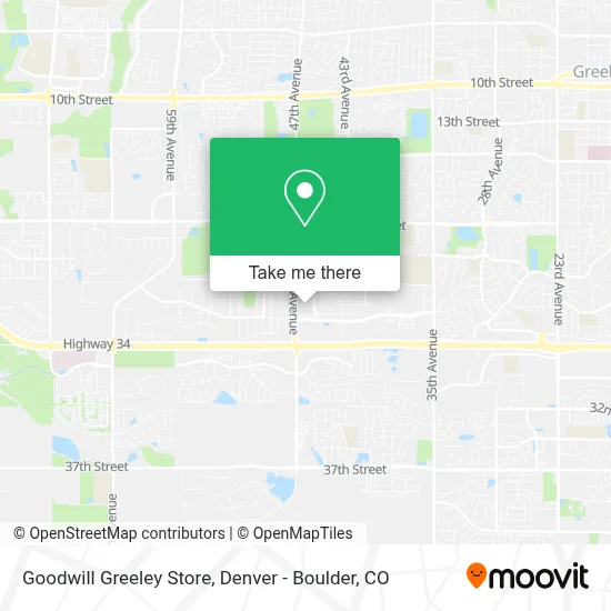 Goodwill Greeley Store map
