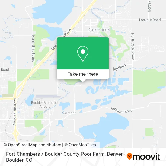 Fort Chambers / Boulder County Poor Farm map