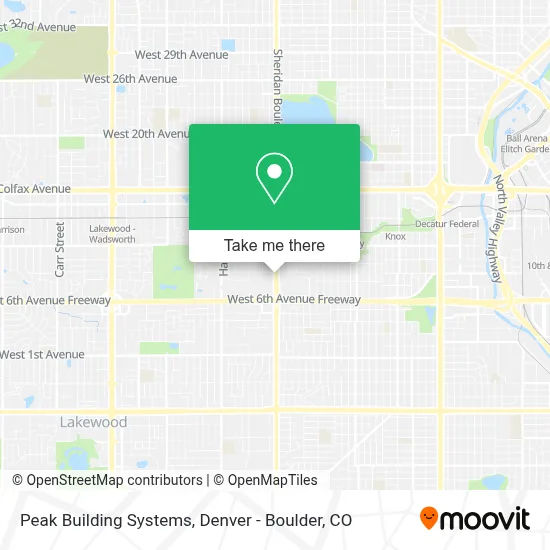Peak Building Systems map