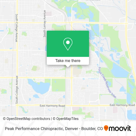 Peak Performance Chiropractic map