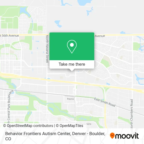 Behavior Frontiers Autism Center map