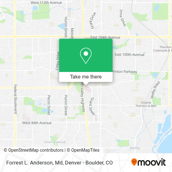 Forrest L. Anderson, Md map