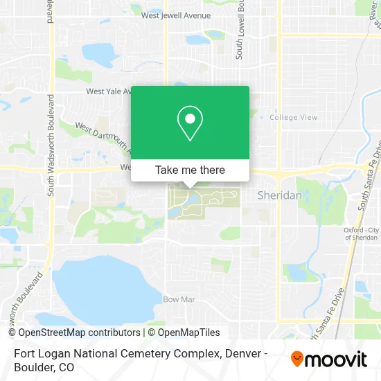 Fort Logan National Cemetery Complex map