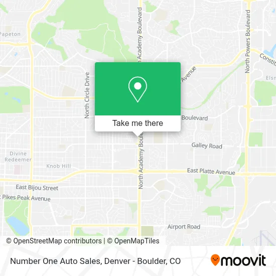 Number One Auto Sales map