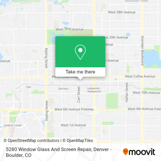 5280 Window Glass And Screen Repair map
