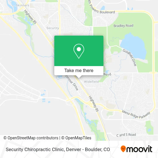 Security Chiropractic Clinic map