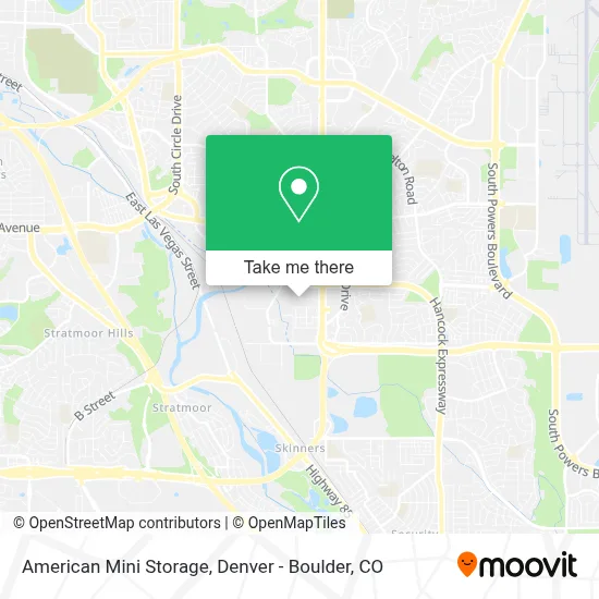 American Mini Storage map