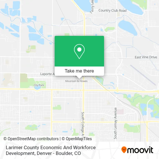 Larimer County Economic And Workforce Development map