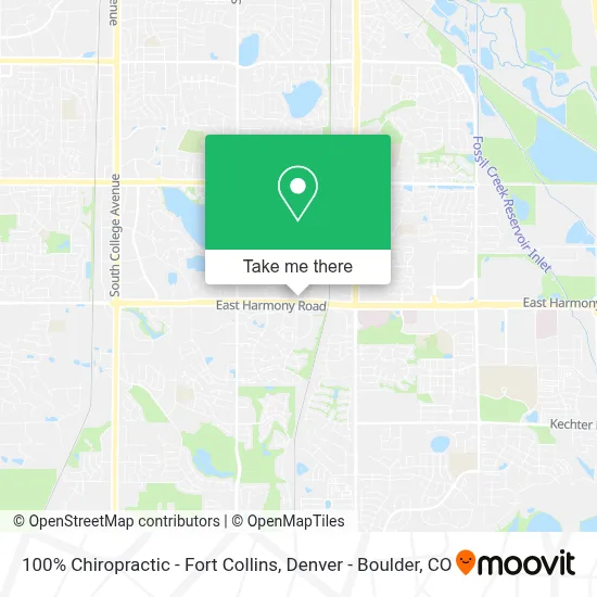 100% Chiropractic - Fort Collins map