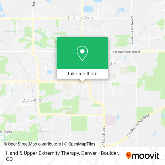 Hand & Upper Extremity Therapy map