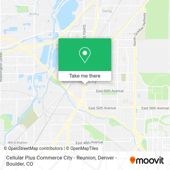 Cellular Plus Commerce City - Reunion map