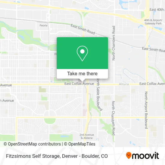 Fitzsimons Self Storage map