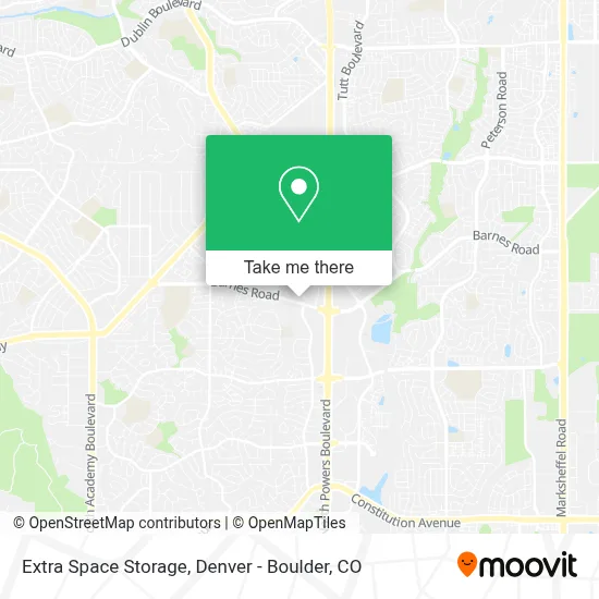 Extra Space Storage map