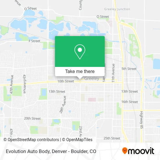 Evolution Auto Body map