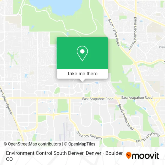 Environment Control South Denver map