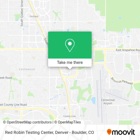 Red Robin Testing Center map