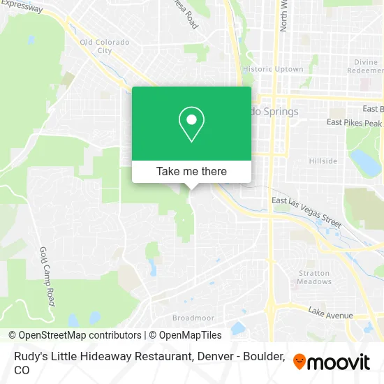 Rudy's Little Hideaway Restaurant map