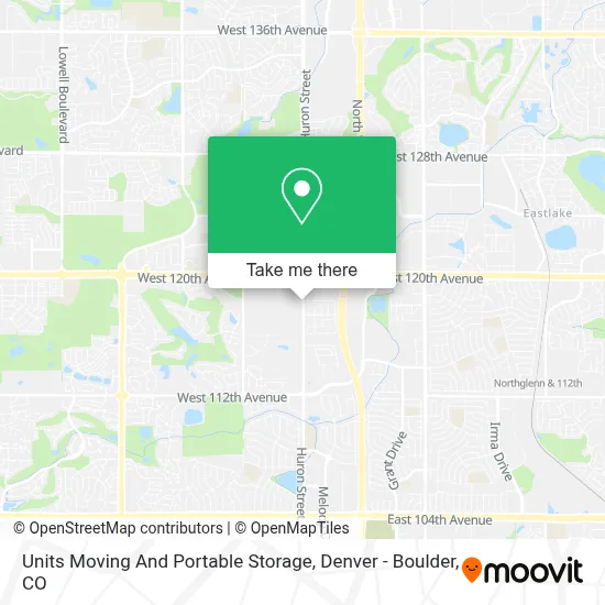 Units Moving And Portable Storage map