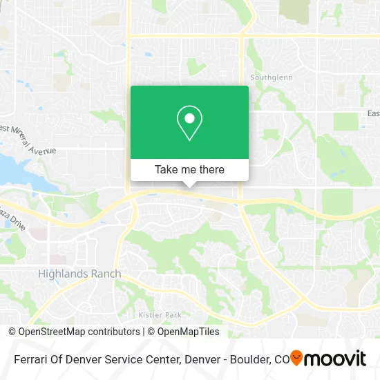 Ferrari Of Denver Service Center map