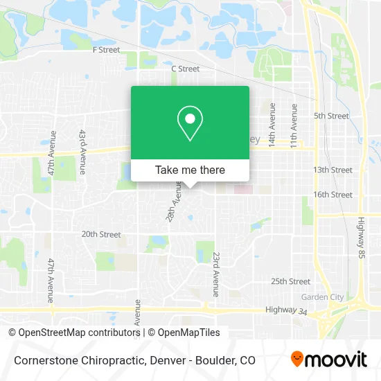Cornerstone Chiropractic map