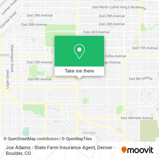 Joe Adams - State Farm Insurance Agent map
