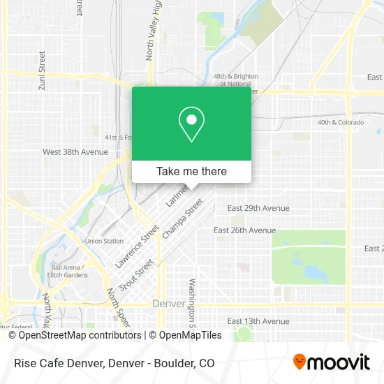 Rise Cafe Denver map