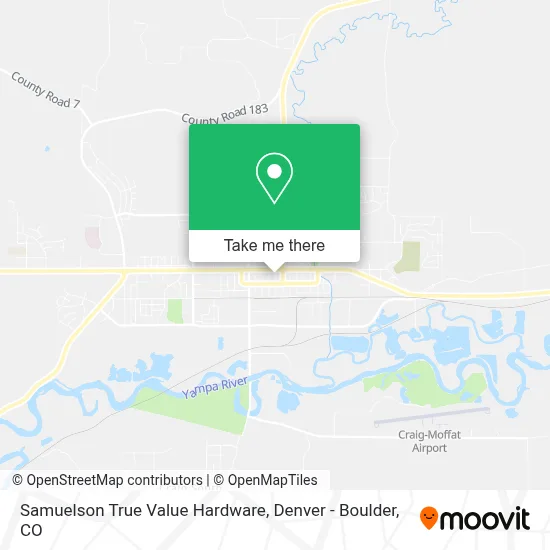 Samuelson True Value Hardware map