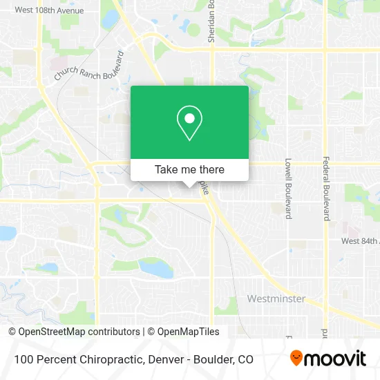 100 Percent Chiropractic map