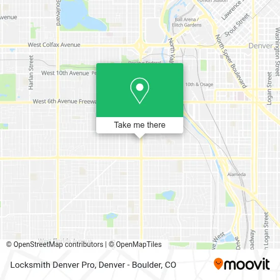Locksmith Denver Pro map