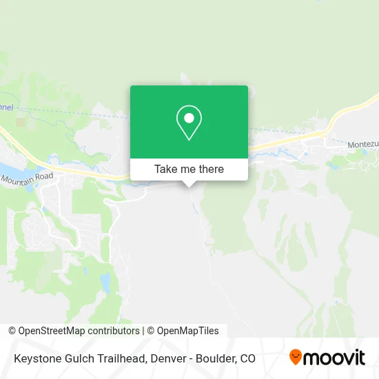 Keystone Gulch Trailhead map