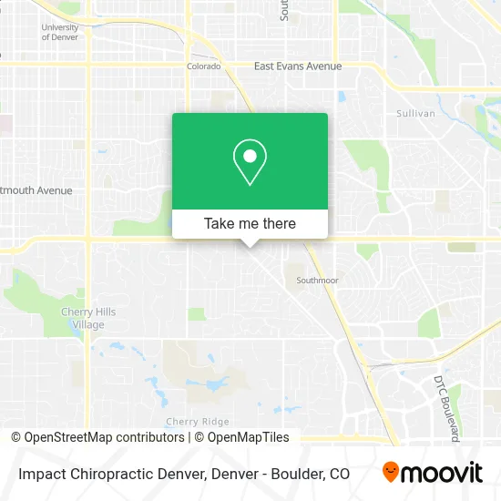Impact Chiropractic Denver map