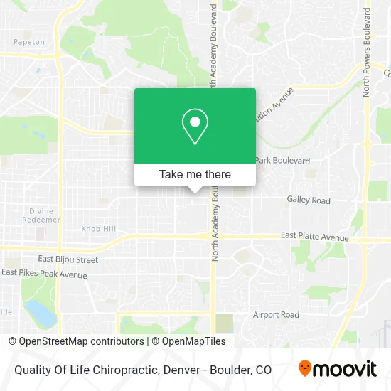 Quality Of Life Chiropractic map