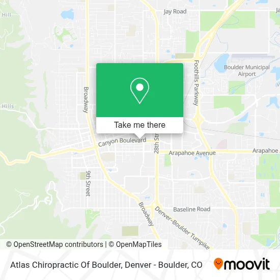 Atlas Chiropractic Of Boulder map
