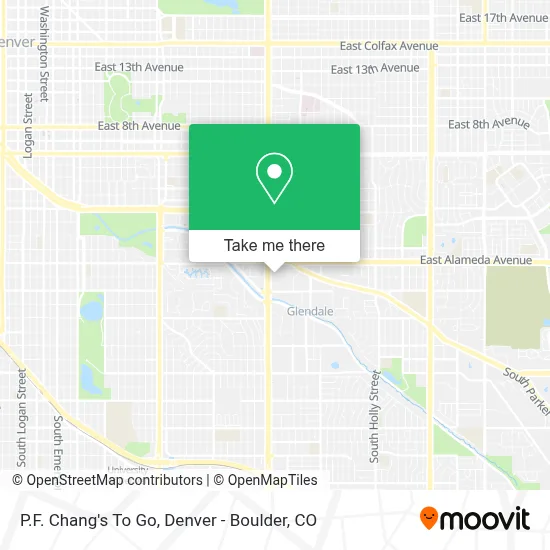 P.F. Chang's To Go map