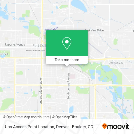 Ups Access Point Location map